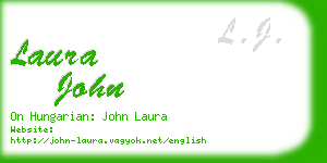 laura john business card